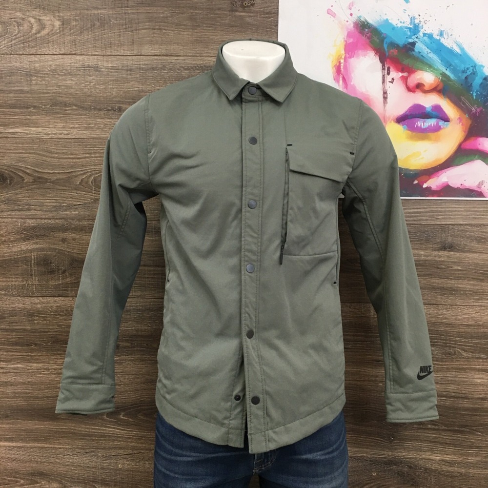 Nike NSW Air Swoosh Insulated Jacket AR3225 351 Green Men's Size S